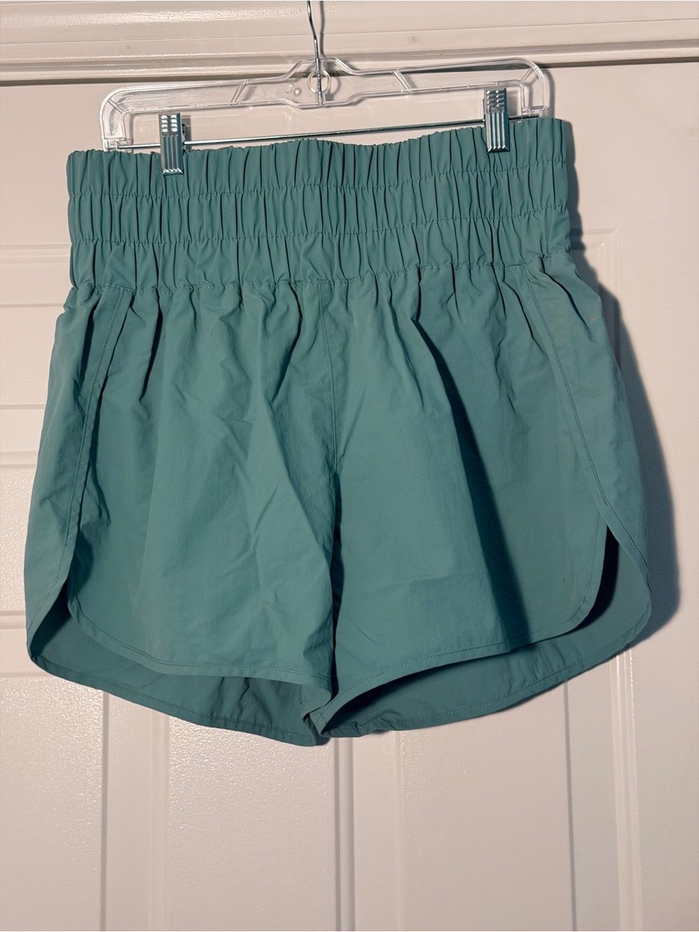 Zenana Women's Teal High-Waist Elastic Waist Shorts.. Sz XL